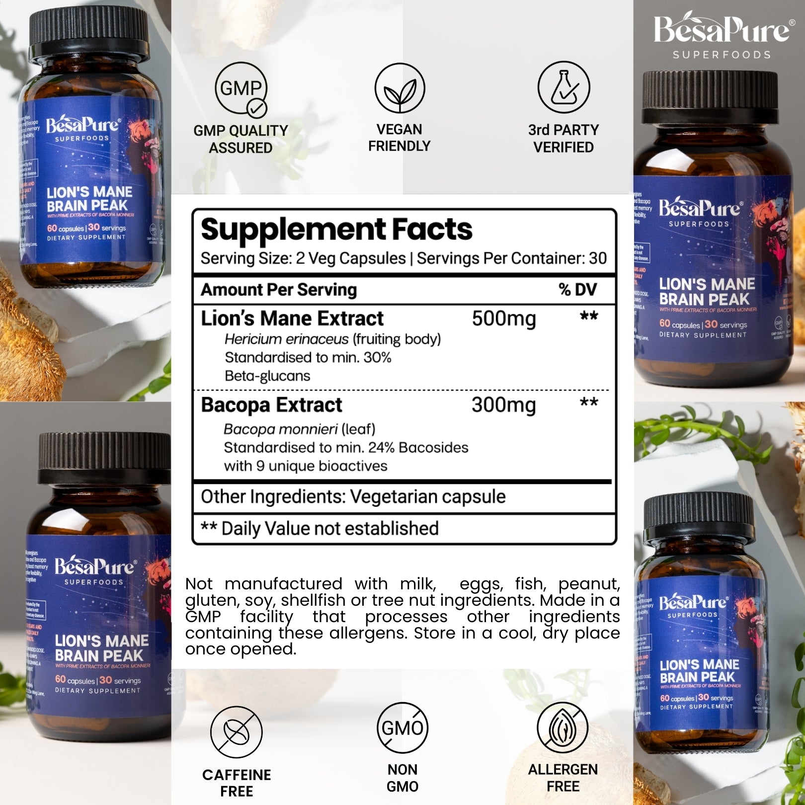 Lions Mane Brain Peak — Nature's Genius Blend