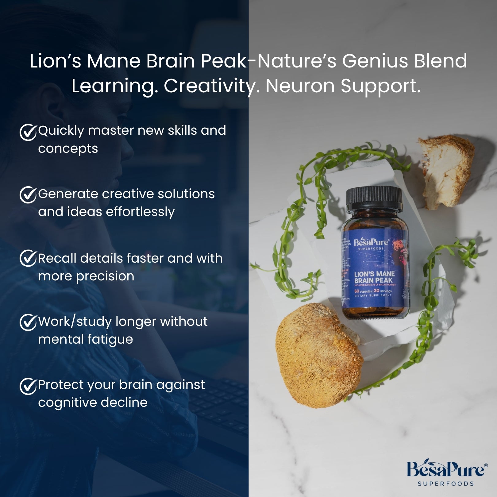 Lions Mane Brain Peak – Nature's Genius Blend