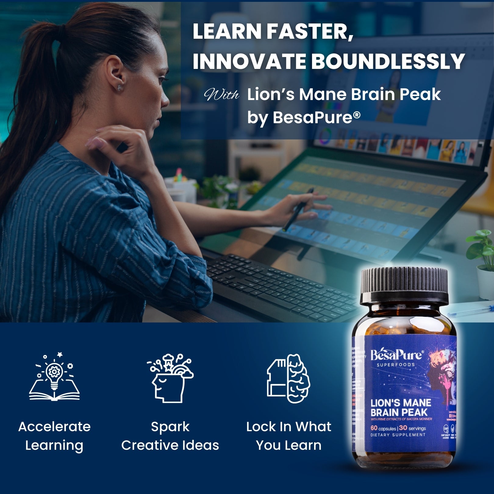 Lions Mane Brain Peak — Nature's Genius Blend