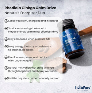 Rhodiola Ginkgo Calm Drive – Nature's Energiser Duo