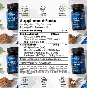 Rhodiola Ginkgo Elite — Nature's Energiser Duo