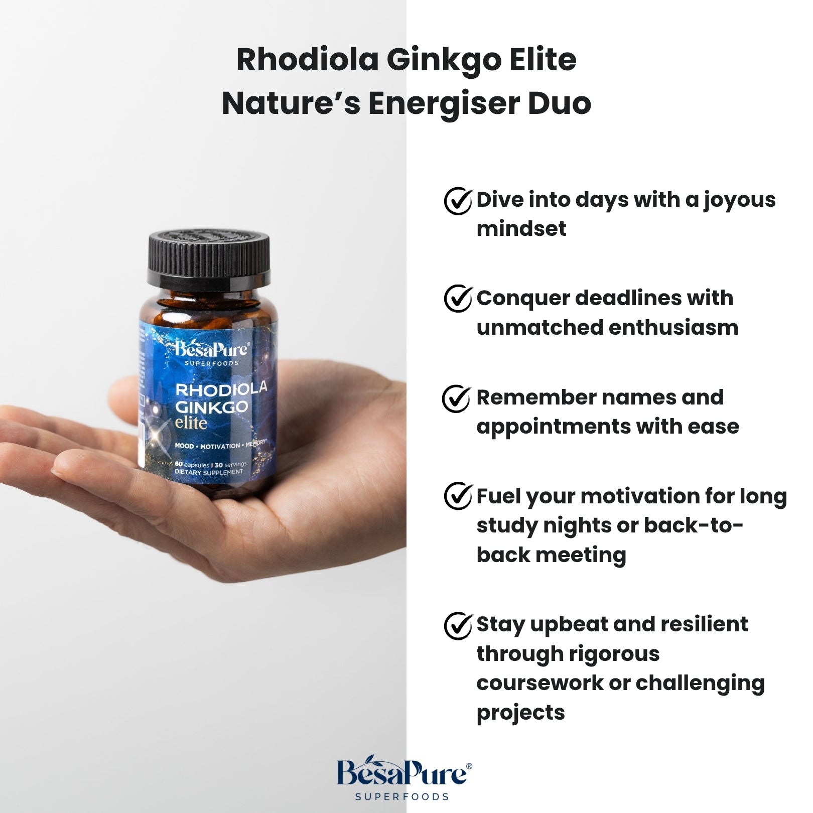 Rhodiola Ginkgo Elite — Nature's Energiser Duo