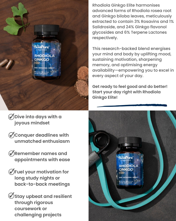 Rhodiola Ginkgo Elite — Nature's Energiser Duo